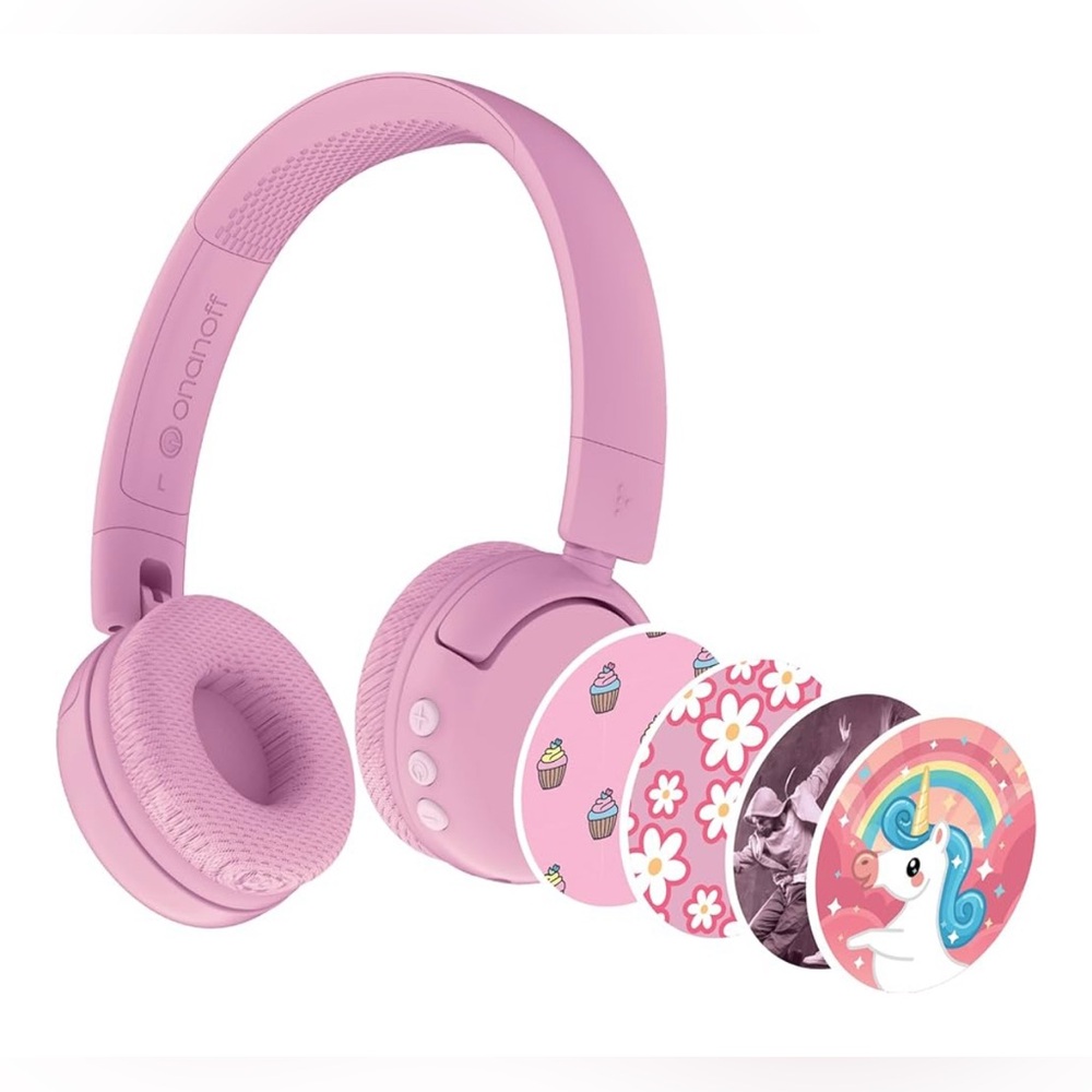 BuddyPhones POP Fun Wireless Bluetooth Foldable Safe Audio Headphones New In Box